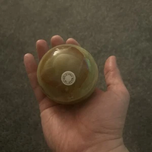 Onyx SPHERE Pakistani Green Striped Banded Decor Piece - Picture 1 of 8