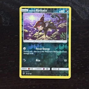 Alolan Rattata 81/147 Pokemon Burning Shadows Sun & Moon Reverse Holo Common NM - Picture 1 of 2