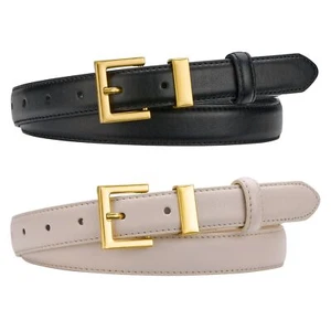 2 Pack Women's Leather Belt for Jeans Pants Dresses Fashion Ladies Wasit Belt... - Picture 1 of 6