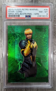 2015 Fleer Retro Marvel Star-Lord Precious Metal Gems PMG Green /10 PSA 8 - Picture 1 of 2