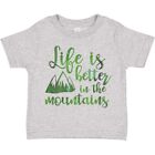Inktastic Life's Better Mountains Toddler T-Shirt Life Is Fishing Skiing Snow