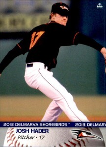 2013 Delmarva Shorebirds Brandt #10 Josh Hader Millersville Maryland MD Card