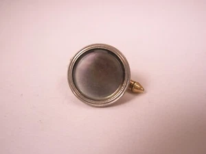 SINGLE(1) 1/2" Gray Round MOP RGP Vintage LARTER Formal Vest Tux Prom Stud c117 - Picture 1 of 6