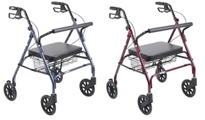 Drive Medical Go-Lite Bariatric Steel Rollator Walker NEW - Picture 1 of 7