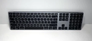 Matias FK418BTLB Backlit Wireless Aluminum Keyboard Space Gray Bluetooth *READ* - Picture 1 of 11