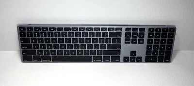 Matias FK418BTLB Backlit Wireless Aluminum Keyboard Space Gray Bluetooth *READ* - Image 1 of 4