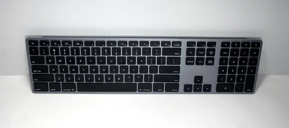 Matias FK418BTLB Backlit Wireless Aluminum Keyboard Space Gray Bluetooth *READ* - Image 1 of 4