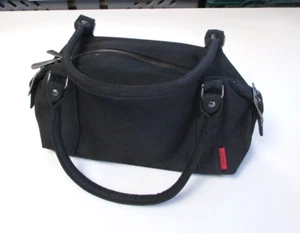 Hugo Boss Black Canvas Toiletries Handbag, Zipped, Silver Buckle Details, 33cm - Picture 1 of 9