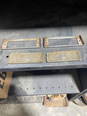 1947  thru 1953 Chevrolet truck parking light bezel and lens pair oem - Image 1 of 4