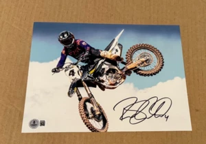 RICKY CARMICHAEL SIGNED 8X10 MOTORCROSS PHOTO BECKETT BAS #9 - Picture 1 of 1