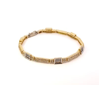 Damenarmband Bicolor, Armkette, Gelbgold / Weißgold 585 14 KT - Bild 1 von 4