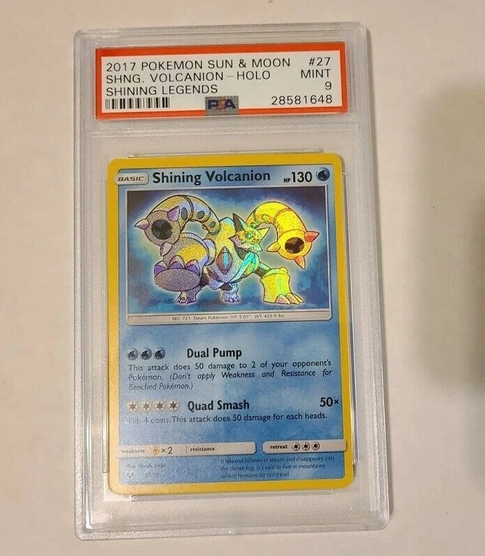 PSA 9 MINT Shining Volcanion 27/73 HOLO RARE Pokemon Shining Legends Graded Slab - Image 1 of 1