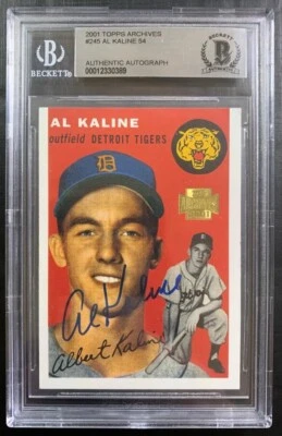 AL KALINE 54 BAS AUTO 2001 Topps Archives #245 Authentic Autograph - Image 1 of 4