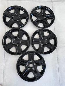 18 19 20 21 22 23 Jeep Wrangler 7920P-17" GLOSS BLACK Wheel Skins (5pc SET) - Picture 1 of 10