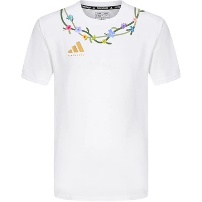 Camiseta manga corta adidas estampado floral diseño creativo graffiti Foto 1 de 2