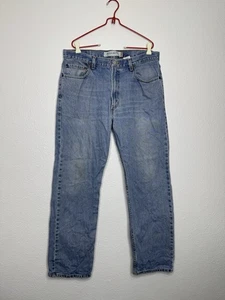 VTG Levi's 505 Red Tab Straight Jeans Mens 36x31 Faded Light Wash Y2K Grunge - Picture 1 of 19