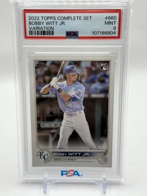 2022 Topps Complete Set #660 Bobby Witt Jr RC - Image Variation PSA 9 MINT - Image 1 of 2