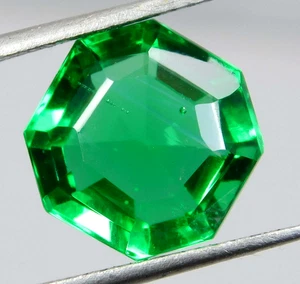 Natural 6.05 Ct Green Color Topaz Hexagon Cut Loose Gemstone O-12461 - Foto 1 di 6