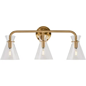 Forte Lighting 5733-03-12 Beaker Bathroom Vanity Light Soft Gold - Picture 1 of 3