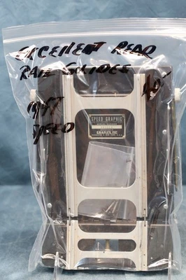 Graflex Crown Speed Graphic 4X5 Excellent Rear Rail Guides w/ Front Door, Rails - Image 1 of 4