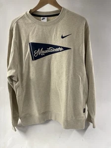 West Virginia Mountaineers Cream Crewneck Sweatshirt Pullover Team Gear Nike L - Picture 1 of 5