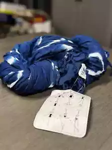 Tie Dye Indigo Schal Sarong Halstuch Überwurf - Bild 1 von 7