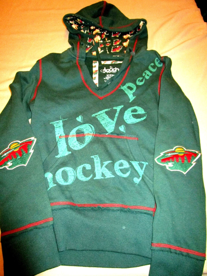 NOVO MOLETOM COM CAPUZ TOUCH NHL HÓQUEI MINNESOTA WILD GOLA V PEQUENO - Imagem 1 de 1