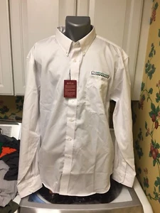 Mazda Extended Confidence Men’s LS Button Down Shirt White Cotton XL NWT - Picture 1 of 12