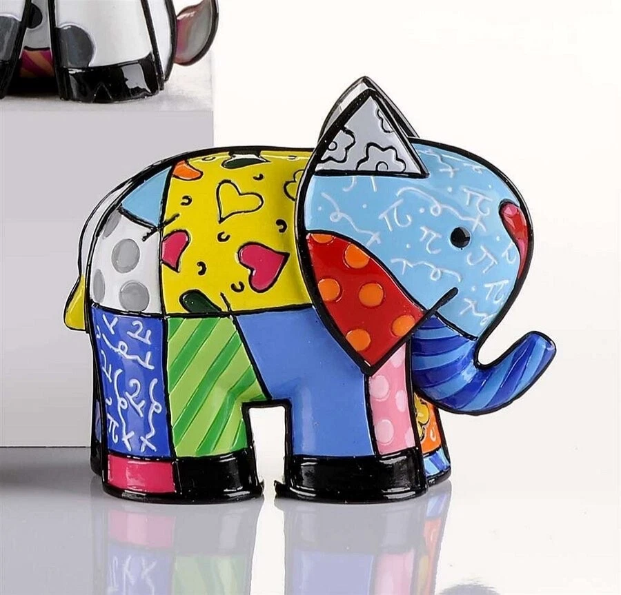 Romero Britto Mini/Miniatura Elefante Segunda Edición Foto 1 de 1