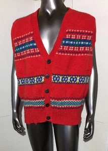 Vintage 90's CLAIBORNE 100% Wool Front Button Vest EXCELLENT Size Medium - Picture 1 of 4