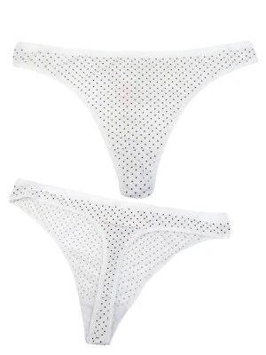 Tanga de lunares F&F BLANCA sin VPL - tallas 6 a 18 Foto 1 de 3