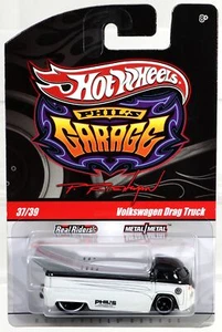 Hot Wheels Volkswagen Drag Truck Phil's Garage - T0410 NRFP 2009 Black/White - Picture 1 of 4