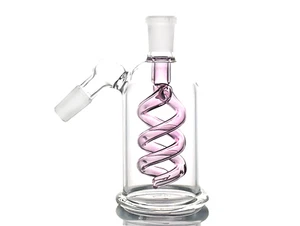 Filtro de agua rosa premium captador de cenizas secas de 5''' de alto 45 ° burbujeador bong en tazón de 14 mm - Imagen 1 de 7