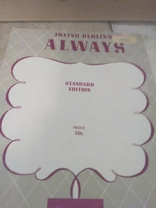 Sheet Music Irving Berlin's ALWAYS Piano and Vocals 1925 - Picture 1 of 3