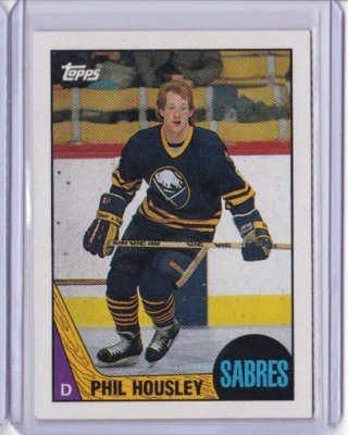 1987-88 Topps #33 PHIL HOUSLEY BUFFALO SABRES HOF ID9 - Image 1 of 2