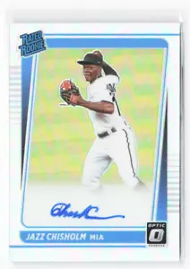 2021 Panini Donruss Optic Jazz Chisholm #RRS-JC RC Auto Rated Rookie - Picture 1 of 2
