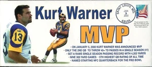 KURT WARNER - PORTADA MVP para la temporada 1999 - matasellada 5 de enero de 2000 - saint luis - Imagen 1 de 2