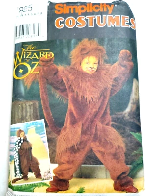 Lion Kids Childs 3-8 Costume Simplicity 7825 Sewing Pattern Wizard Of Oz Suit - Image 1 of 4