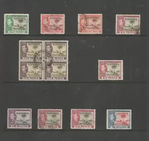 GAMBIA GVI SELECTION "Elephants " VERY FINE USED - Picture 1 of 1