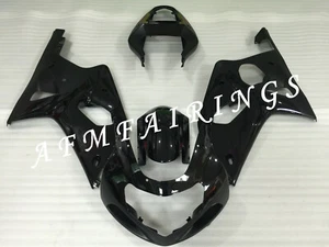 Gloss Matte Black ABS Injection Bodywork Fairing Kit Panel for GSXR1000 2000-02 - Picture 1 of 6