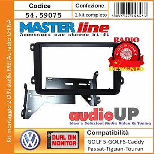 Mascarilla Radio 2 Din Volkswagen Golf 6 08 12 Soportes Metal Marco Radio Chino - Imagen 1 de 4