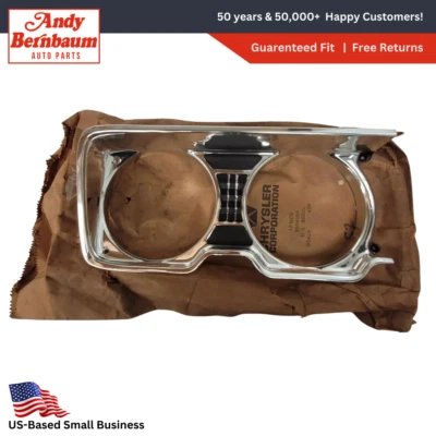 1969 Plymouth Fury I II Right Passenger Headlight Bezel Cover Trim 2898154 NOS. - Image 1 of 4