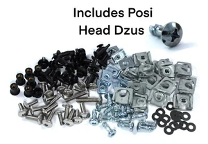 for Yamaha R1 1998 - 2001 Pozi Dzus Fasteners Stainless Fairing Bolt Kit 4XV 5JJ - Picture 1 of 8