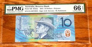 Australia 10 Ten Dollars 2012 P-58f GEM UNC Polymer PMG 66 EPQ Banknote Note - Picture 1 of 4