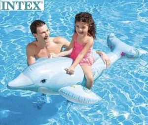 Aufblasbarer Intex Delphin Rider Ride On Beach Toy Lilo Swim Pool Float Schwimmen - Bild 1 von 3
