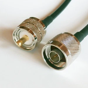 RG58 N MALE to UHF PL259 MALE PL-259 Plug crimp lot RF Pigtail Cable - Picture 1 of 5