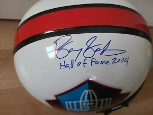 Barry Sanders Signed Hall of Fame Helmet. Hall of Fame inscription. PSA/DNA Auth - Picture 1 of 4