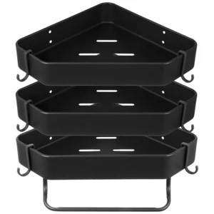 1 Set Bathroom Corner Shelf Shampoo Holder Towel Holder Shower Organizer Rack - Picture 1 of 11