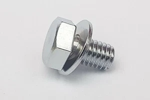 Perno hexagonal M6 x 10 con lavadora plana (JIS plana W) cromo JIS (paquete de 2, 4 o 10) - Imagen 1 de 2