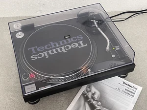 Technics SL-1200MK3D Black with Dust Cover Direct Drive DJ Turntable Tested Used - Picture 1 of 24